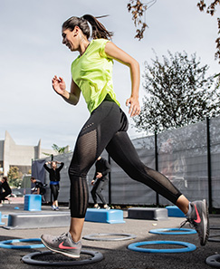 an athlete doing agility exercise