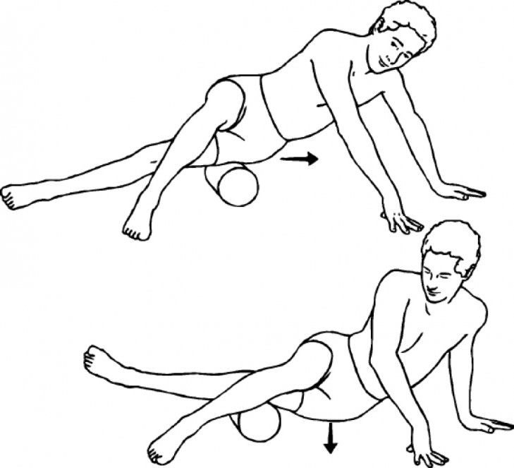 illustration of foam rolling exercise