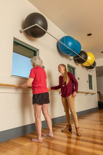 woman balance training