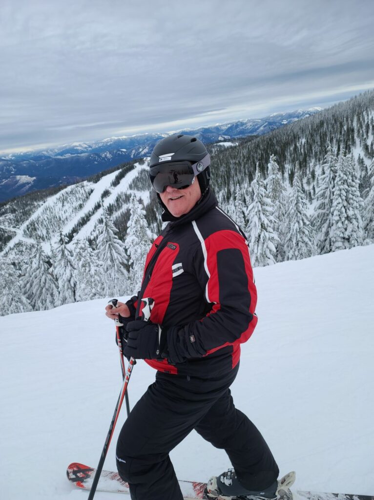 Arthur smiling on a ski day