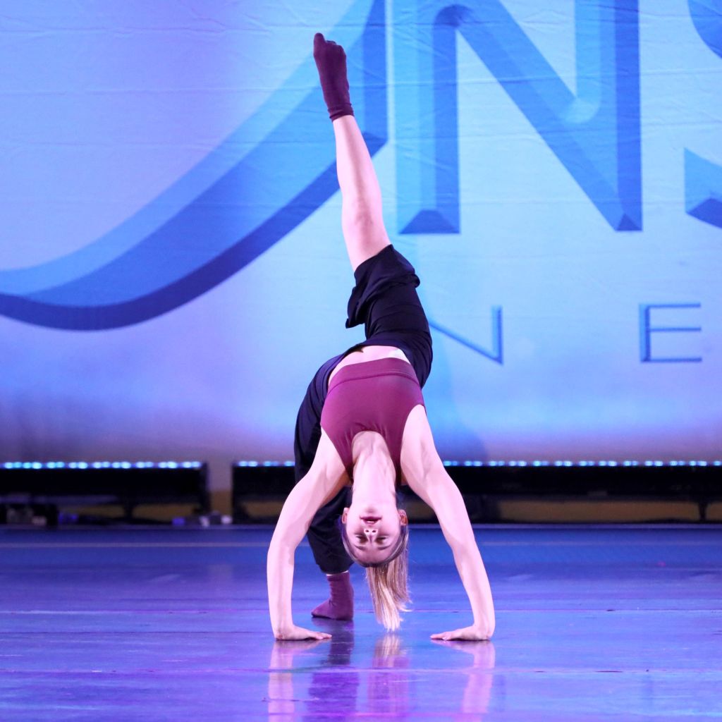 young dancer in back bend