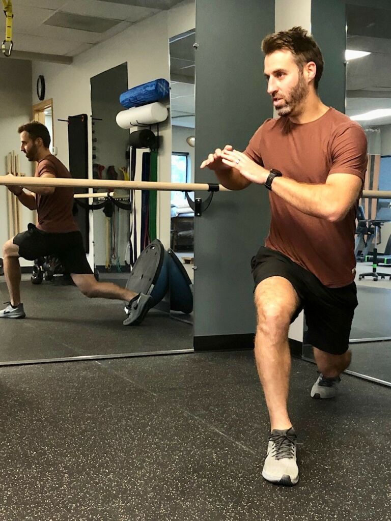 back lunge with a twist
