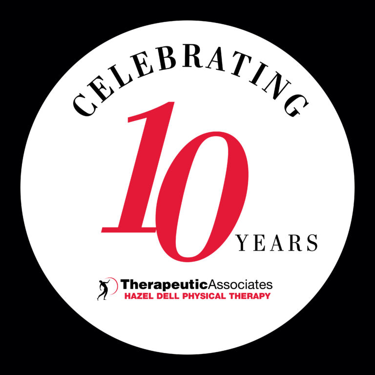 Hazel Dell Physical Therapy 10 year Anniversary Logo