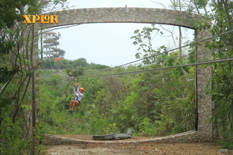ziplining can be fun - this is in Cancun Mexico