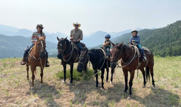 PT Katie Duke and her family at a Dude Ranch on vacation in Montana