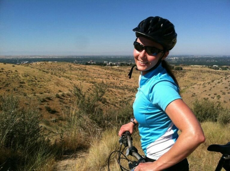 PT Kala Whitworth enjoys mountain biking on her day off