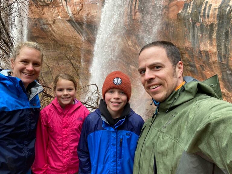 physical therapist Brian Weiderman enjoys a family adventure